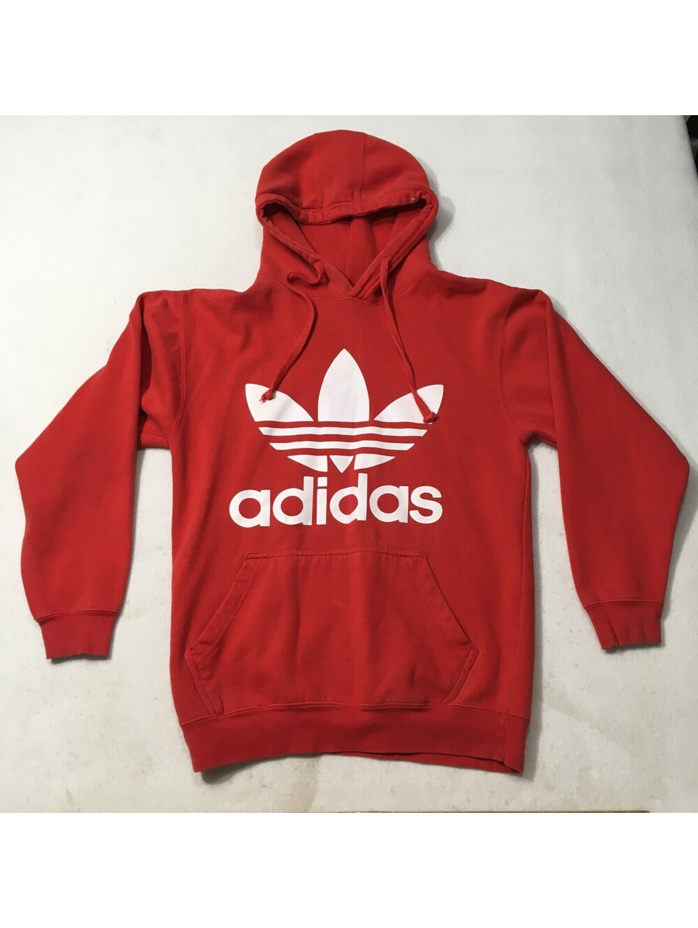 Adidas LOGO A.M.S. Men's Hooded Sweatshirt Pullover Size MEDIUM VINTAGE